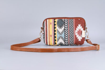 Vintage Brown Stripes Side Swipe Sling